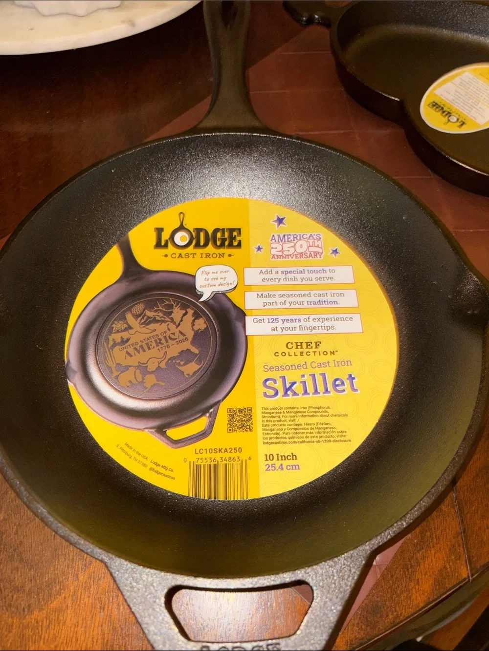 Lodge America’s 250th Anniversary & Small Heart Shape Cast Iron Skillet NWT
